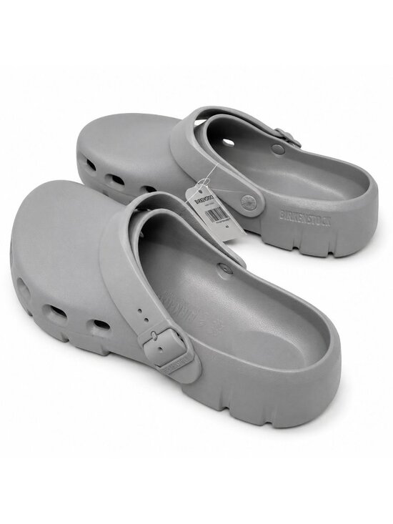 Birkenstock Birki Flow EVA Clogs Mens EU 43 US 10 Gray Sport Recovery Slip On